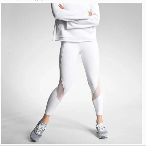 ATHLETA Eclipse 7/8 Tight Leggings White Size Medium - Picture 1 of 10